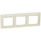 LEGRAND - Placa embellecedora Valena de 3 elementos de color marfil para montaje horizontal