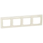 LEGRAND - Placa embellecedora Valena de 4 elementos de color marfil para montaje horizontal o vertical