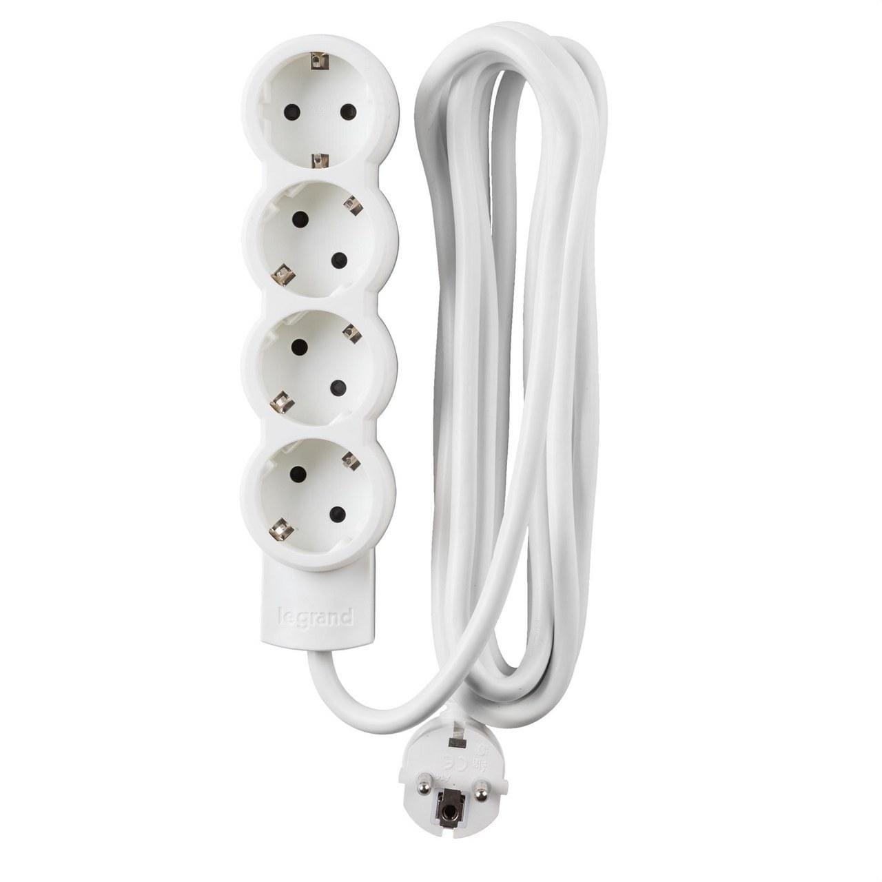 LEGRAND - Base múltiple STD 4x2P + TT cable 3m sin interruptor