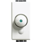 BTICINO - Regulador rotativo con conmutador Luna - 60-500 W RL - 1 módulo - Blanco