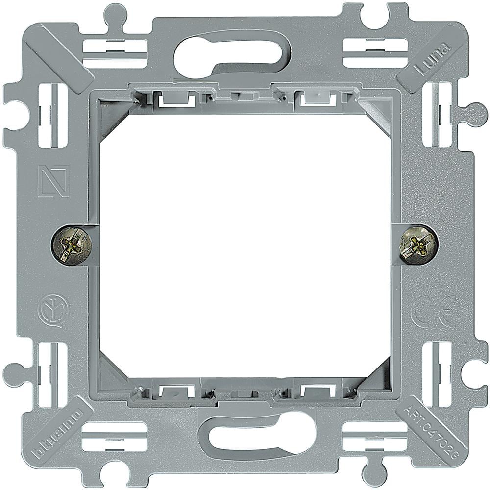 BTICINO - Soporte de tornillos para placas Luna 2 módulos