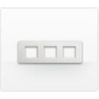 BTICINO - Placa Placa embellecedora Luna de color Blanco - 2 x 3 módulos