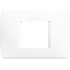 BTICINO - Placa Placa embellecedora Luna de color Blanco - 2 módulos centrados