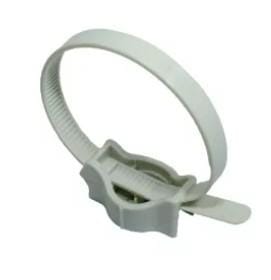 APOLO - ABRAZADERA UNIVERSAL CON BRIDA, NYLON, DIAM 16 A 32MM, GRIS, 100 UN