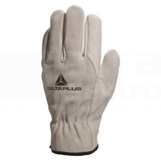 DELTA PLUS - Guante ajustable vacuno/serraje vuelta gris 8