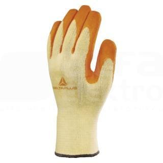 DELTA PLUS - Guante de poli / algodón palma impregnado de latex talla 11 amarillo / naranja