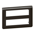 LEGRAND - Placa Mosaic - 2x8 módulos - Negro mate