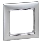 LEGRAND - Placa embellecedora Valena de 1 elemento de color aluminio y plata