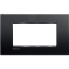 BTICINO - Placa embellecedora Livinglight de color Antracita - 4 módulos