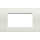 BTICINO - Placa embellecedora Livinglight de color Blanco - 4 módulos
