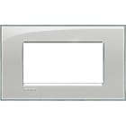 BTICINO - Placa embellecedora Livinglight de color Gris hielo - 4 módulos