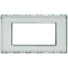 BTICINO - Placa embellecedora Livinglight transparente personalizable - 4 módulos