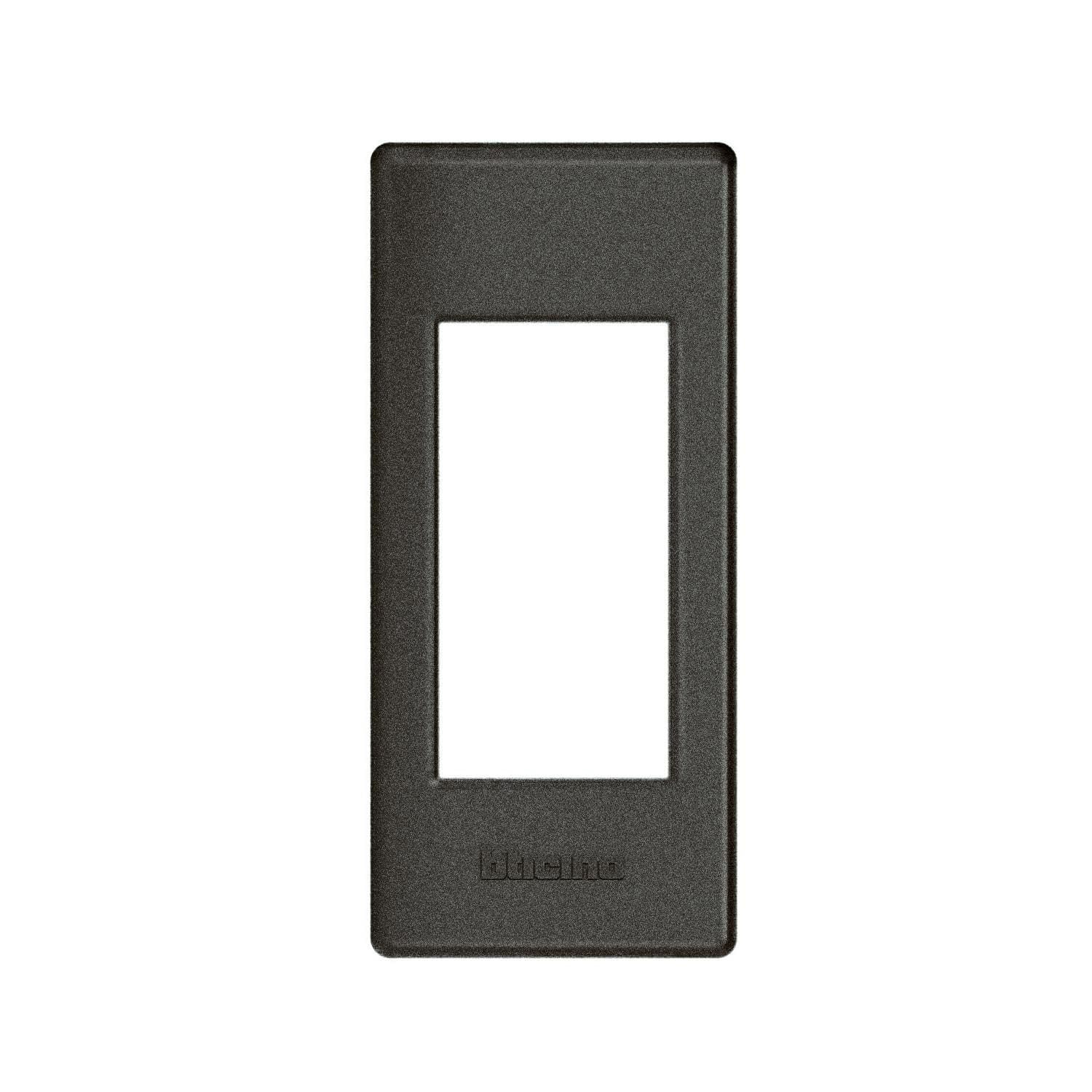 BTICINO - Placa + soporte Livinglight instalación en perfilería - 1 módulo - Antracita