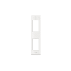 BTICINO - Placa + soporte Livinglight instalación en perfilería - 1 + 1 módulo - Blanco