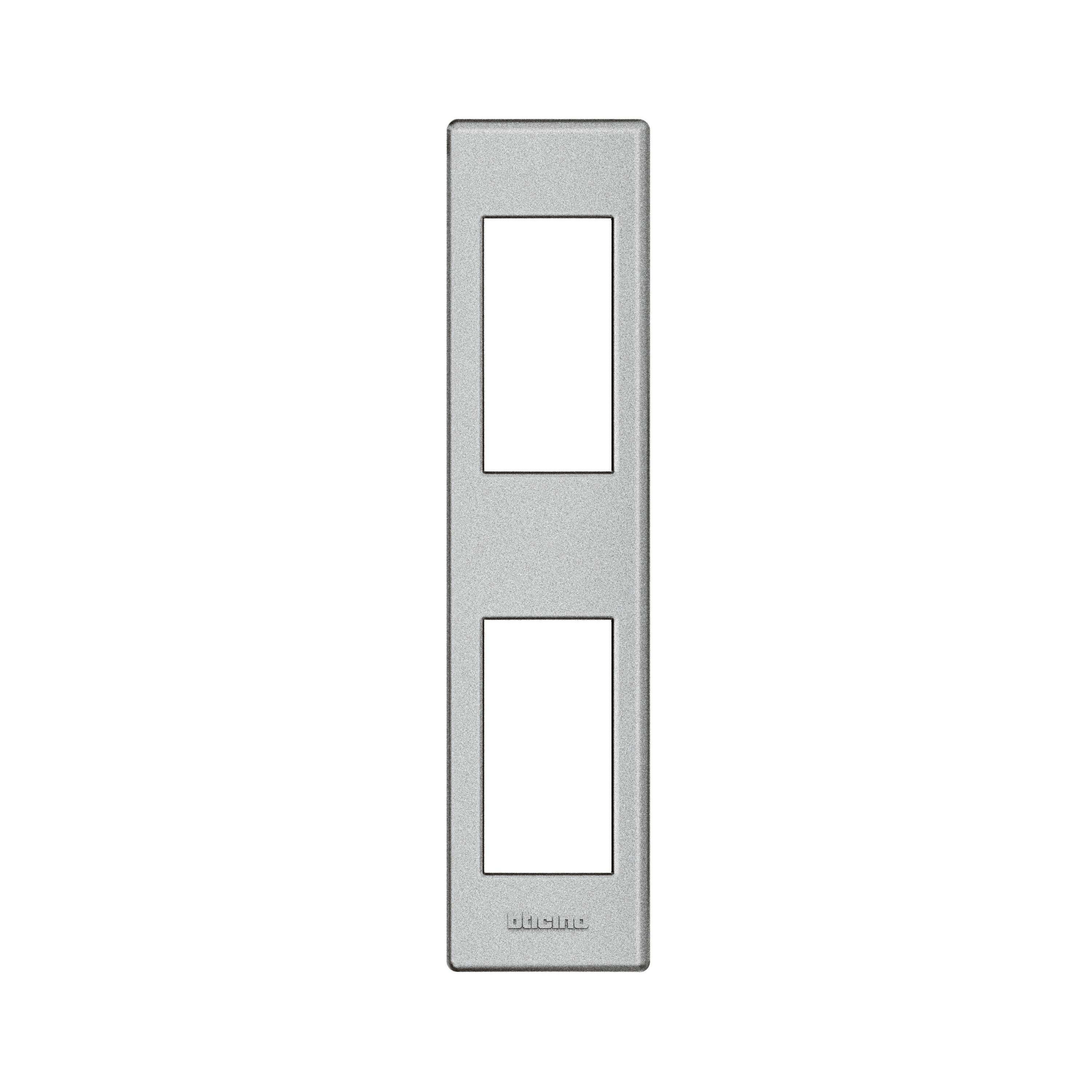BTICINO - Placa + soporte Livinglight instalación en perfilería - 1 + 1 módulo - Tech