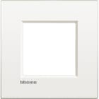 BTICINO - Placa embellecedora Livinglight AIR de color Blanco - 2 módulos