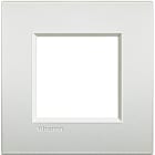 BTICINO - Placa embellecedora Livinglight AIR de color Blanco perla - 2 módulos