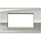 BTICINO - Placa embellecedora Livinglight AIR de color Paladio - 4 módulos