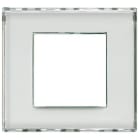 BTICINO - Placa embellecedora Livinglight transparente personalizable - 2 módulos