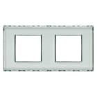 BTICINO - Placa embellecedora Livinglight transparente personalizable - 2 x 2 módulos