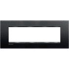 BTICINO - Placa embellecedora Livinglight de color Antracita - 7 módulos