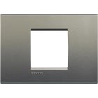 BTICINO - Placa embellecedora Livinglight de color Avenue - 2 módulos centrados