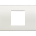BTICINO - Placa embellecedora Livinglight de color Blanco - 2 módulos centrados