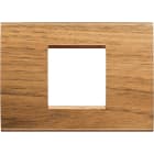 BTICINO - Placa embellecedora Livinglight de color Nogal - 2 módulos centrados