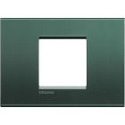 BTICINO - Placa embellecedora Livinglight de color Park - 2 módulos centrados