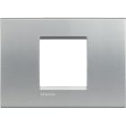BTICINO - Placa embellecedora Livinglight de color Tech - 2 módulos centrados