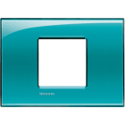 BTICINO - Placa embellecedora Livinglight de color Verde Deep - 2 módulos centrados