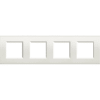 BTICINO - Placa embellecedora Livinglight de color Blanco - 2 x 4 módulos