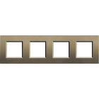 BTICINO - Placa embellecedora Livinglight de color Square - 2 x 4 módulos