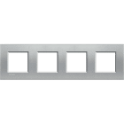 BTICINO - Placa embellecedora Livinglight de color Tech - 2 x 4 módulos