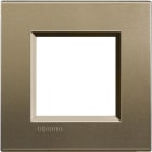 BTICINO - Placa embellecedora Livinglight de color Square - 2 módulos