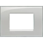 BTICINO - Placa embellecedora Livinglight de color Gris hielo - 3 módulos
