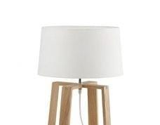 FARO - LUMINARIA SOBREMESA BLISS E27 MADERA BL.