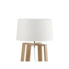 FARO - LUMINARIA SOBREMESA BLISS E27 MADERA BL.