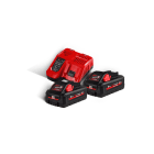 MILWAUKEE - KIT 2 BATERIAS M18HB3 + CARGADOR RAPIDO M12-18FC