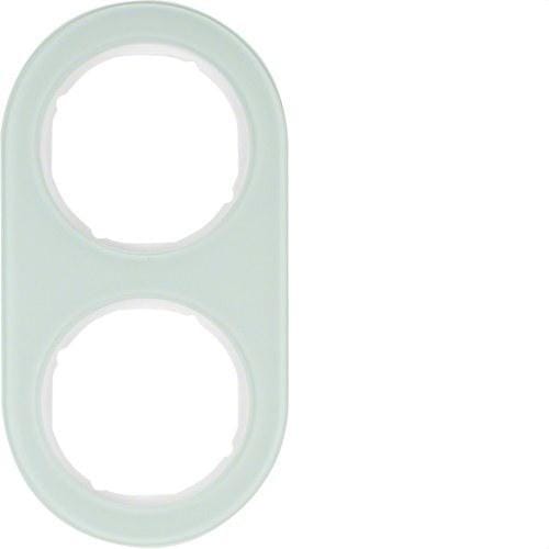 HAGER - Marco RCLASSIC con 2 elementos cristal blanco polar