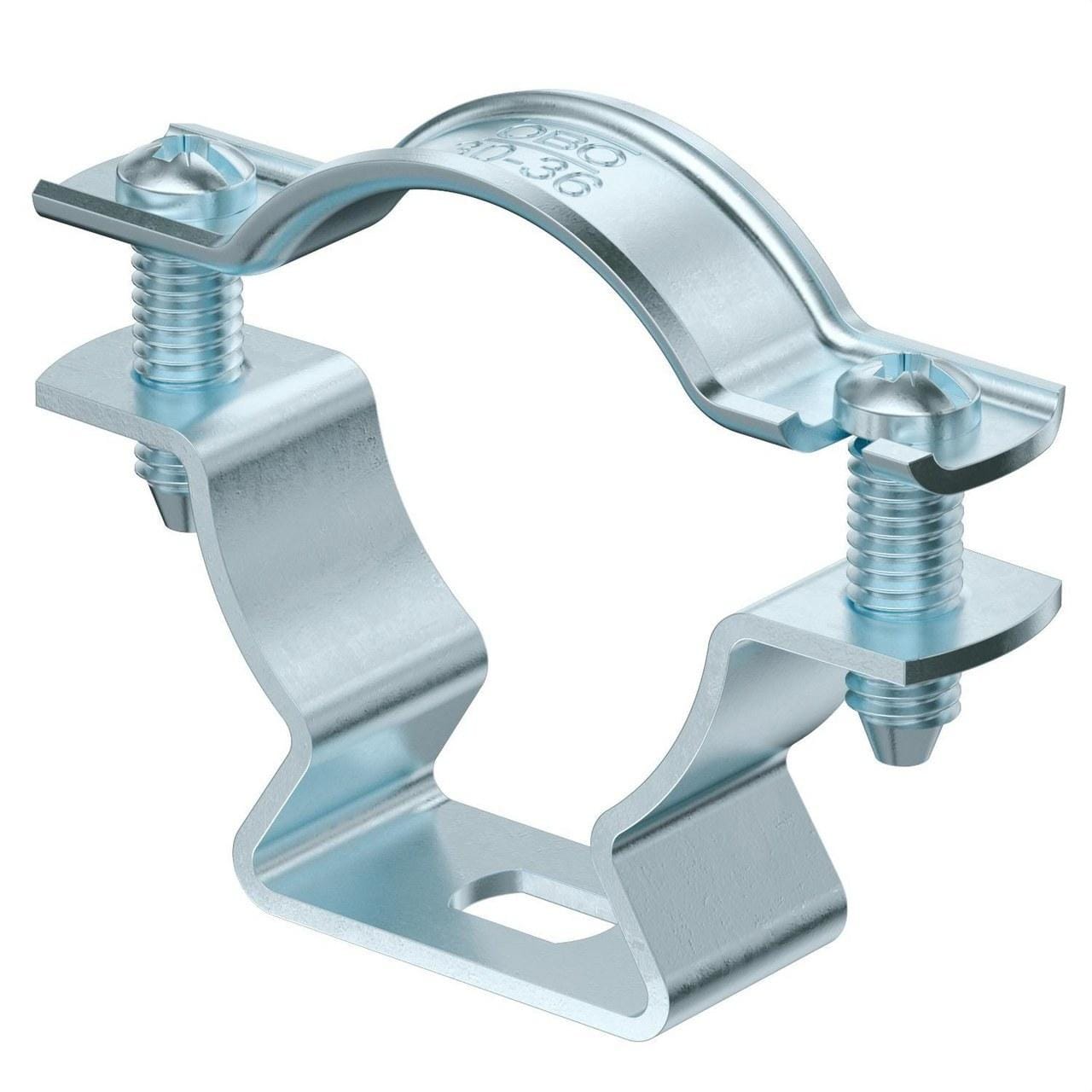 OBO BETTERMANN - Abrazadera con agujero alargado 30-36mm electrocincado DIN en 12329 acero St
