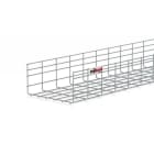 PEMSA - Bandeja de rejilla Rejiband altura 150 mm y ancho 300 mm con borde de seguridad, en acero, acabado electrocincado EZ