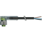 MURRELEKTRONIK - M12 FEMALE 90° LED PUR 3X0.34 BLACK UL/CSA, DRAG CH 5M