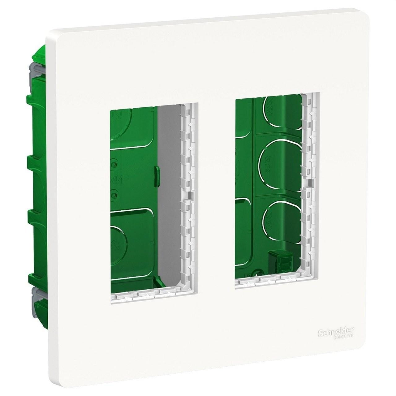 Schneider Electric - Puesto de trabajo 2 columnas empotrar polar