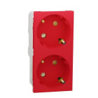 Schneider Electric - Schuko doble RAPTOR rojo