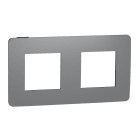 Schneider Electric - Marco 2 elementos STUDIO gris negro