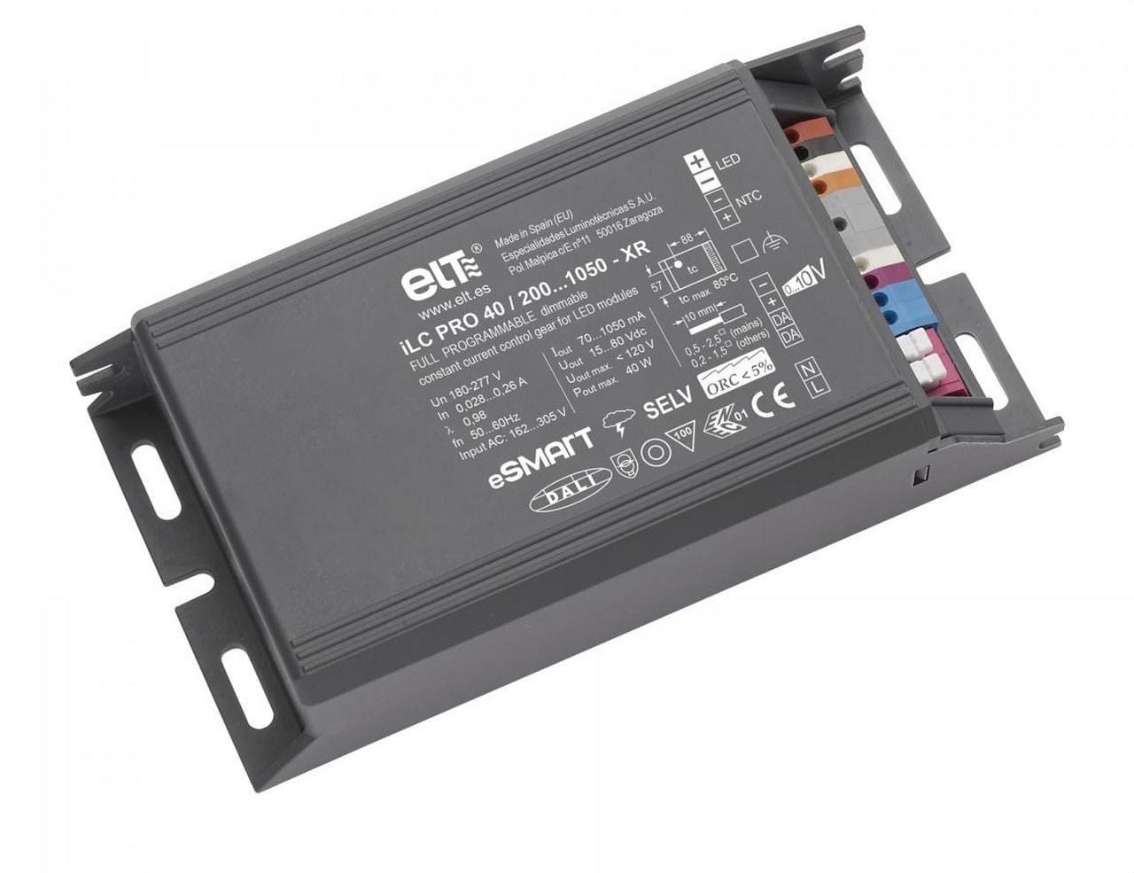 ELT - Equipo programable de corriente constante iLC PRO 40/200...1050-XR 1x40W 180-277V para módulos LED