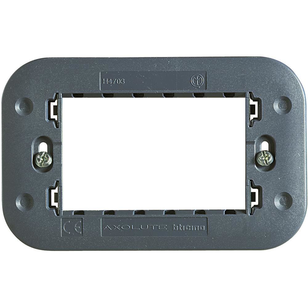 BTICINO - Soporte a tornillos para placas Axolute 3 módulos