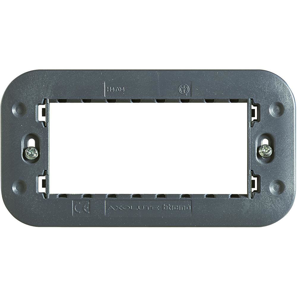 BTICINO - Soporte a tornillos para placas Axolute 4 módulos