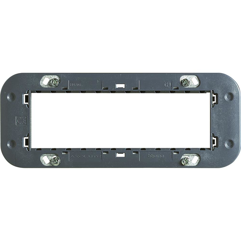 BTICINO - Soporte a tornillos para placas Axolute 6 módulos